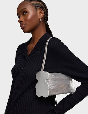 Bolsa shoulder Tous Salsi de cuero para mujer