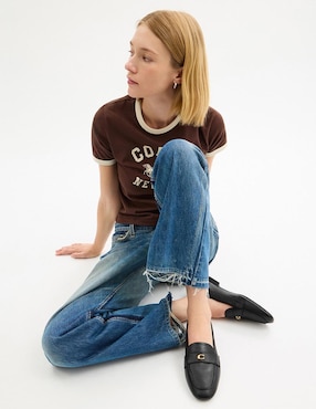 Mocasín Coach Sculpted C de piel para mujer