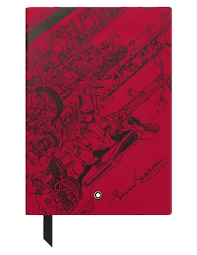 Cuaderno con funda Montblanc hoja a rayas