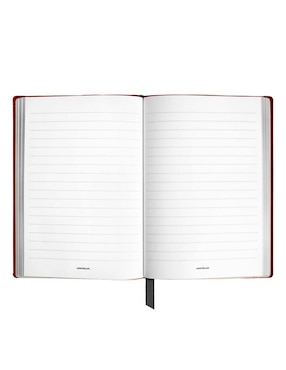 Cuaderno con funda Montblanc hoja a rayas