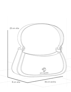 Bolsa shoulder Prada de piel para mujer