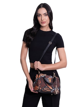 Bolsa satchel Pineda Covalin Mariposa Macro para mujer