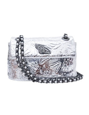 Bolsa crossbody Pineda Covalin Grabado Mariposa de piel para mujer