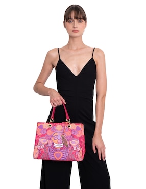 Bolsa satchel Pineda Covalin Día de Muertos Catrina para mujer
