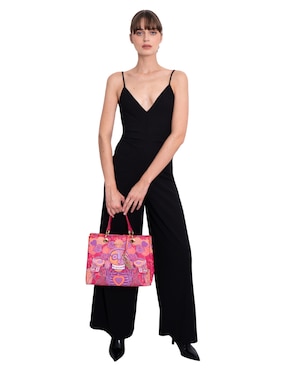 Bolsa satchel Pineda Covalin Día de Muertos Catrina para mujer