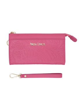 Bolsa wristlet Pineda Covalin Grabado Mariposa de piel para mujer