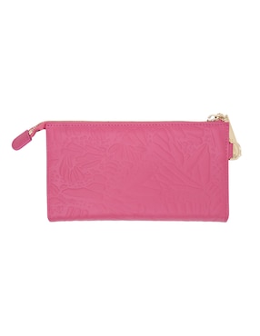 Bolsa wristlet Pineda Covalin Grabado Mariposa de piel para mujer