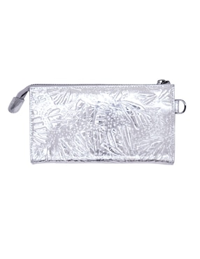 Bolsa wristlet Pineda Covalin Grabado Mariposa de piel para mujer