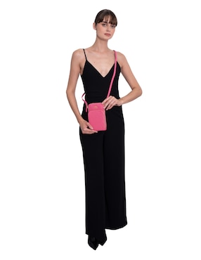 Bolsa crossbody Pineda Covalin Grabado Mariposa de piel para mujer