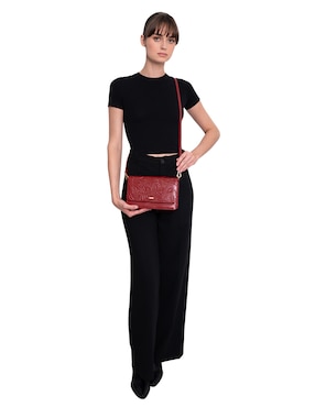 Bolsa crossbody pineda covalin grabado mariposa de piel para mujer