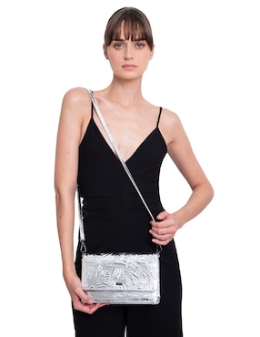 Bolsa crossbody pineda covalin grabado mariposa de piel para mujer
