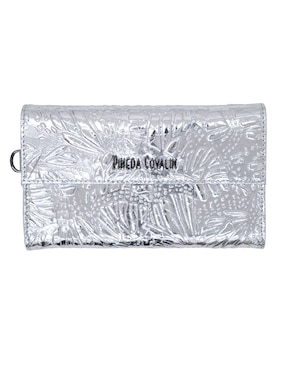 Bolsa wristlet pineda covalin grabado mariposa de piel para mujer