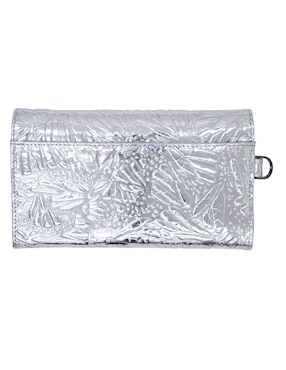 Bolsa wristlet pineda covalin grabado mariposa de piel para mujer
