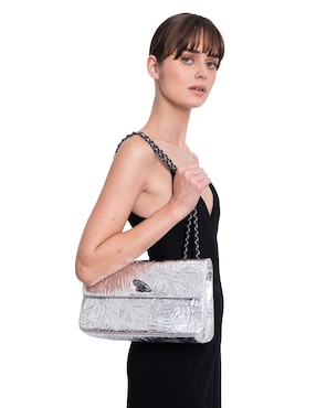 Bolsa crossbody pineda covalin grabado mariposa de piel para mujer