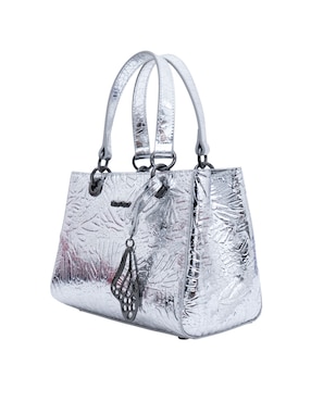Bolsa satchel Pineda Covalin Grabado Mariposa de piel para mujer