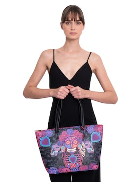 Bolsa tote pineda covalin día de muertos catrina para mujer