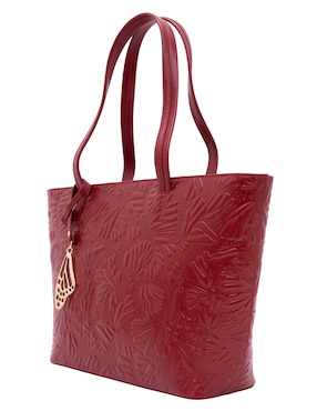 Bolsa tote Pineda Covalin Grabado Mariposa de piel para mujer