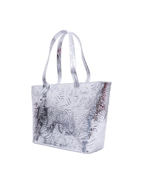 Bolsa tote Pineda Covalin Grabado Mariposa de piel para mujer
