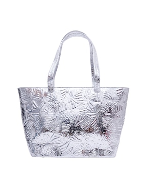 Bolsa tote Pineda Covalin Grabado Mariposa de piel para mujer