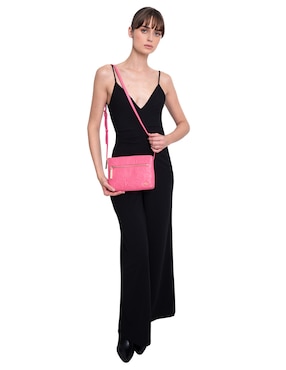Bolsa crossbody Pineda Covalin Grabado Mariposa de piel para mujer