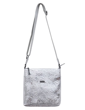 Bolsa messenger Pineda Covalin Grabado Mariposa de piel para mujer