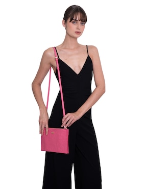Bolsa crossbody Pineda Covalin Grabado Mariposa de piel para mujer