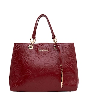 Bolsa satchel Pineda Covalin Grabado Mariposa de piel para mujer