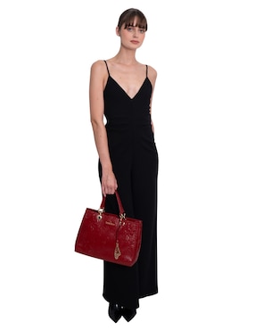 Bolsa satchel Pineda Covalin Grabado Mariposa de piel para mujer