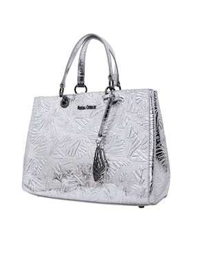Bolsa satchel Pineda Covalin Grabado Mariposa de piel para mujer