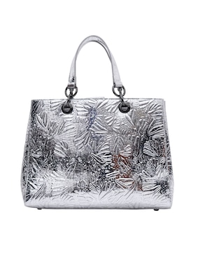 Bolsa satchel Pineda Covalin Grabado Mariposa de piel para mujer