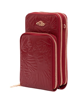 Bolsa crossbody Pineda Covalin Grabado Mariposa de piel para mujer