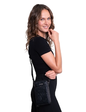Bolsa crossbody Pineda Covalin de piel para mujer