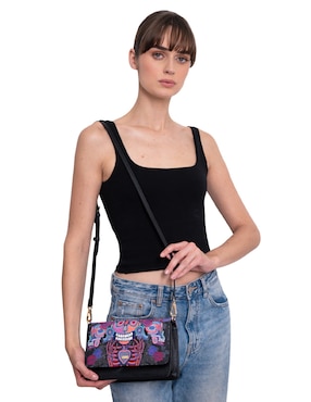 Bolsa crossbody Pineda Covalin Día De Muertos Catrina para mujer