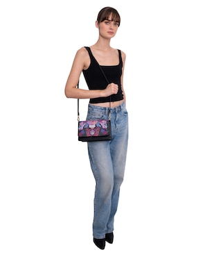 Bolsa crossbody Pineda Covalin Día De Muertos Catrina para mujer