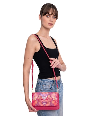 Bolsa crossbody Pineda Covalin Día De Muertos Catrina para mujer