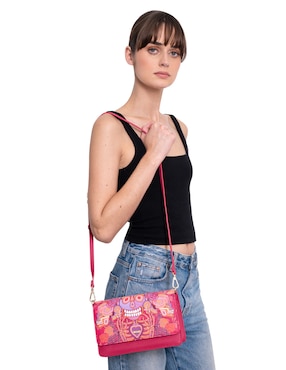 Bolsa crossbody Pineda Covalin Día De Muertos Catrina para mujer