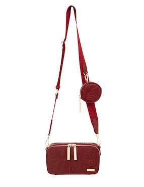 Bolsa crossbody Pineda Covalin Grabado Mariposa de piel para mujer