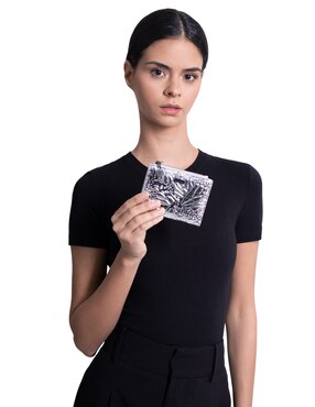 Cartera pineda covalin grabado mariposa para mujer