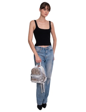 Mochila casual Pineda Covalin Grabado Mariposa para mujer