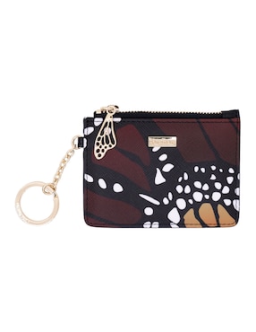 Tarjetero Pineda Covalin vinil mariposa macro para mujer
