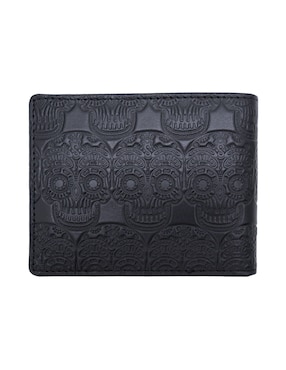 Cartera Pineda Covalin grabado tzompantli para hombre