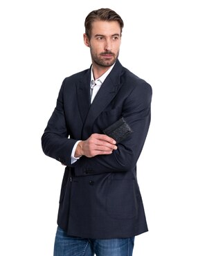 Tarjetero Pineda Covalin piel Grabado Tzompantli para hombre