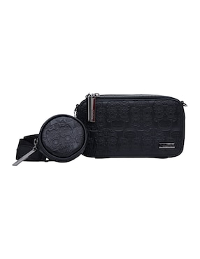 Set bolsa crossbody Pineda Covalin Tzompantli de piel para hombre