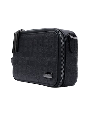Set bolsa crossbody Pineda Covalin Tzompantli de piel para hombre