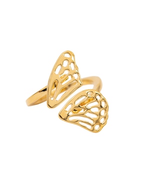 Anillo de mariposa Pineda Covalin chapa de oro