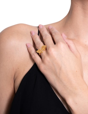 Anillo de mariposa Pineda Covalin chapa de oro