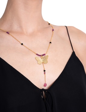 Collar de mariposa Pineda Covalin 18 K