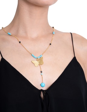 Collar de mariposa Pineda Covalin 18 K