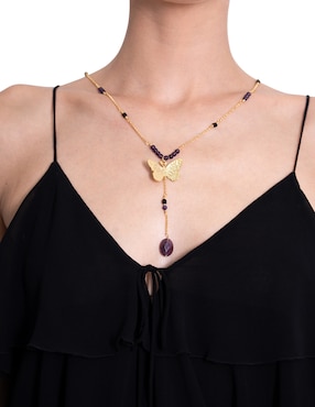 Collar de mariposa Pineda Covalin 18 K