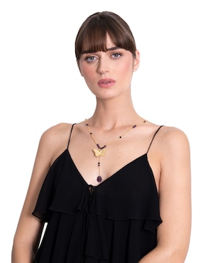 Collar de mariposa Pineda Covalin 18 K